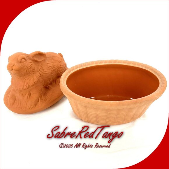 Brique Ware Nordic Ware Rabbit Terrine Terracotta Ceramic Roaster With Lid - Picture 2 of 5
